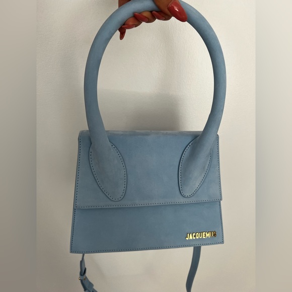 Jacquemus Le Grand Chiquito Suede Bag Light Blue - Picture 2 of 15